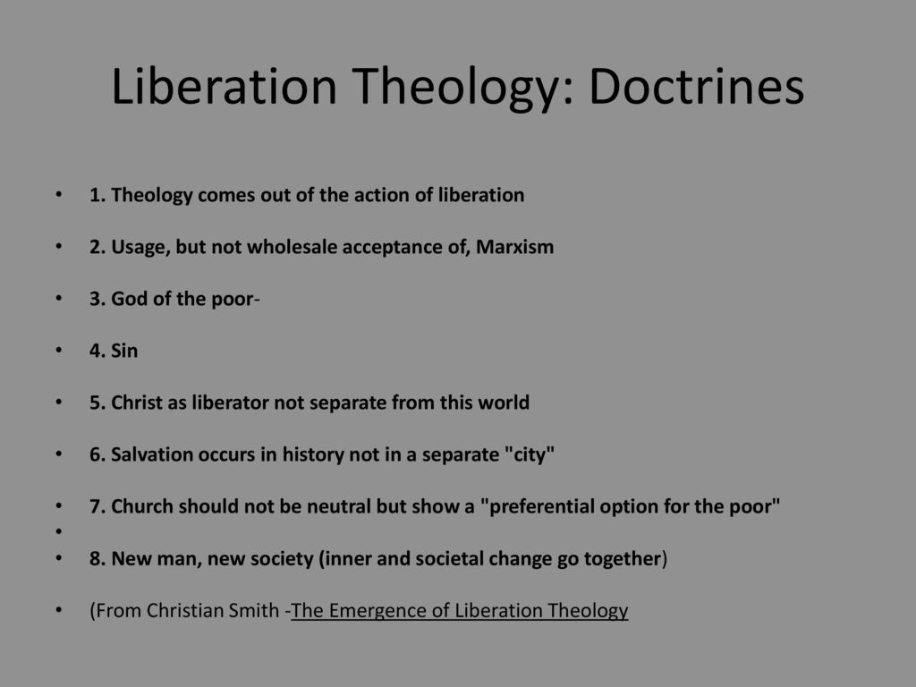 Liberation Theology: Doctrines