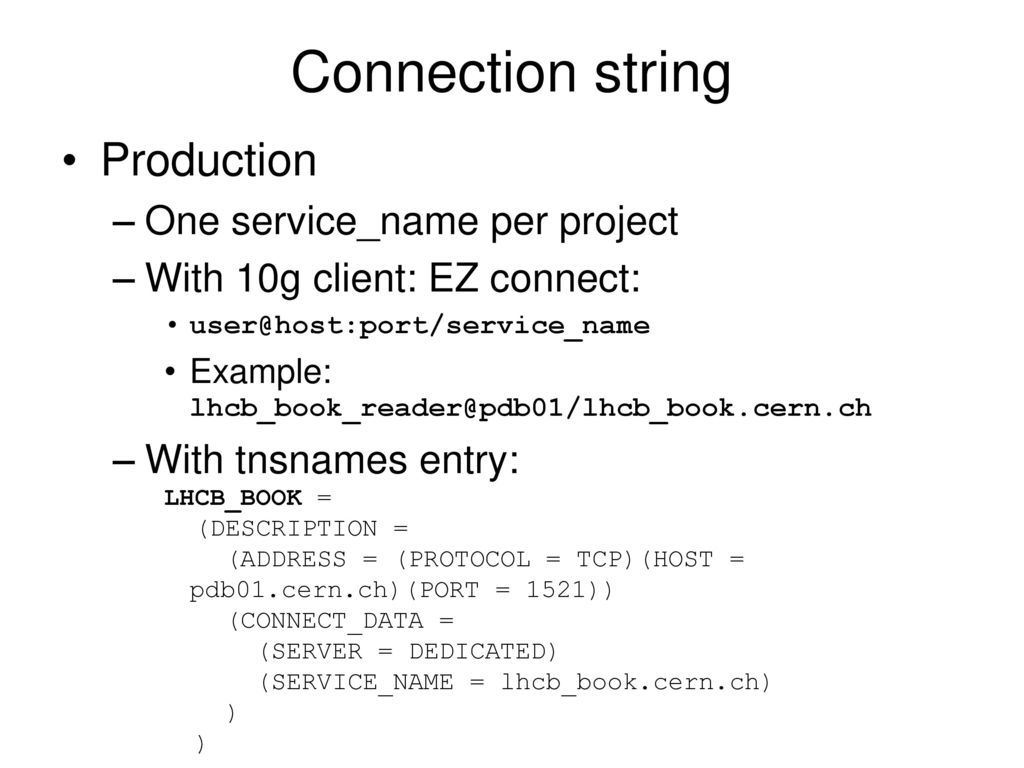 Naming convention for database services at cern ppt download