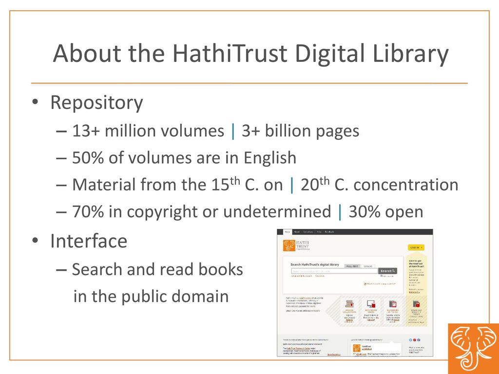 The HathiTrust Research Center’s Tools For Text Analysis With Digitized ...