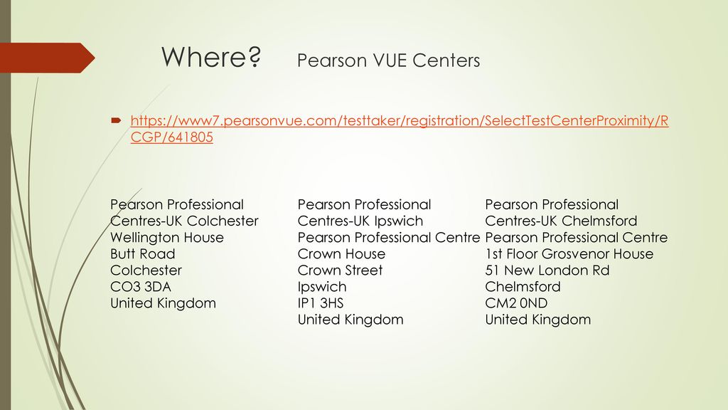 Where Pearson VUE Centers