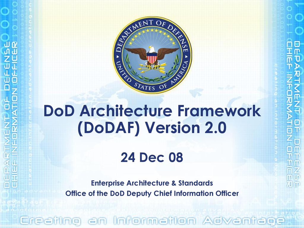 Dod Architecture Framework Dodaf Version Dec Ppt Download