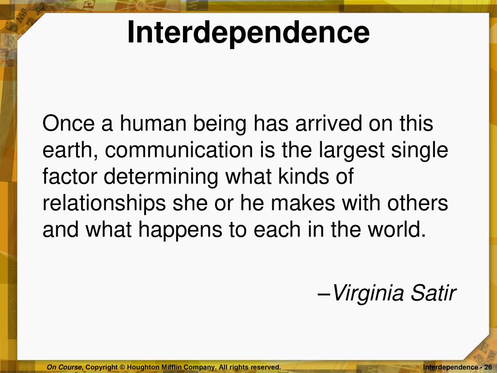 Interdependence ppt download Interdependence ppt download