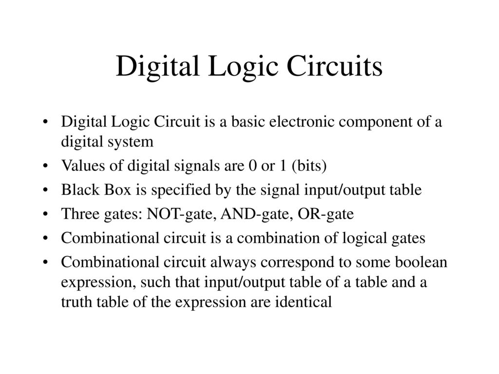 Discrete Mathematics Logic of Compound Statements Circuit Diagram