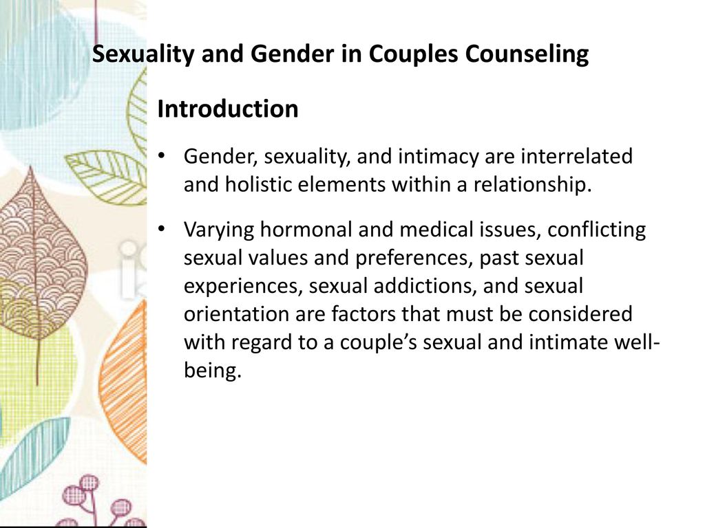 Sexuality and Gender in Couples Counseling