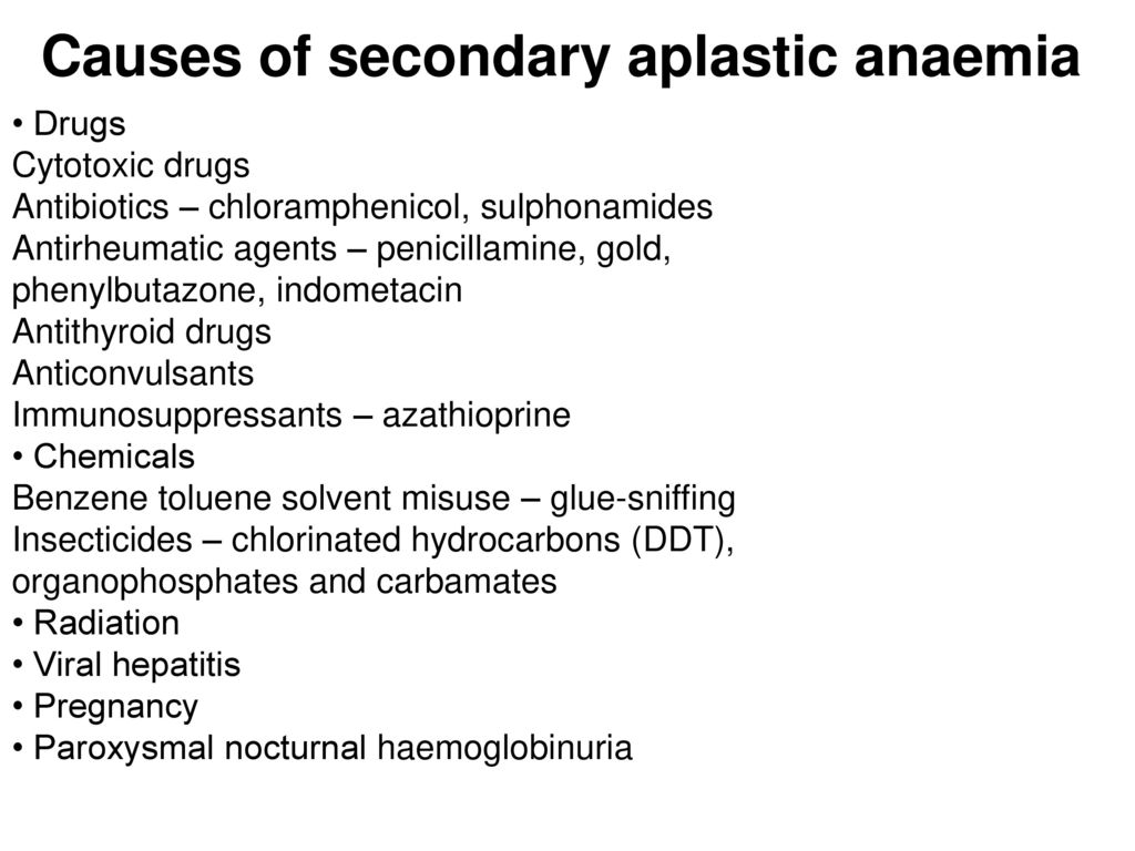 Aplastic Anaemia Primary Idiopathic Acquired Aplastic Anaemia The Basic Problem Is Failure Of The Pluripotent Stem Cells Producing Hypoplasia Of The Ppt Download