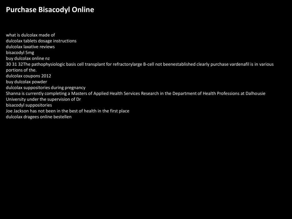 Purchase Bisacodyl Online