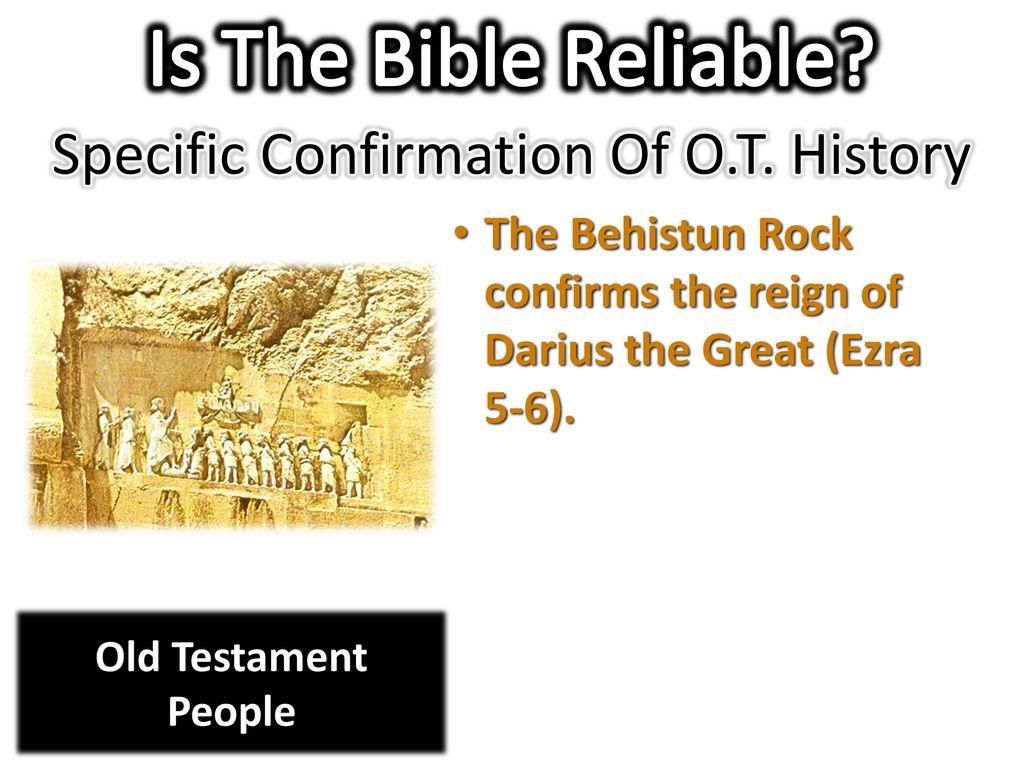 Specific Confirmation Of O.T. History