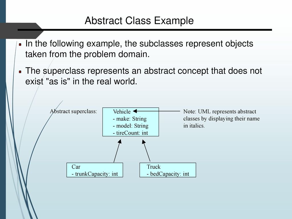 Abstract Class Example