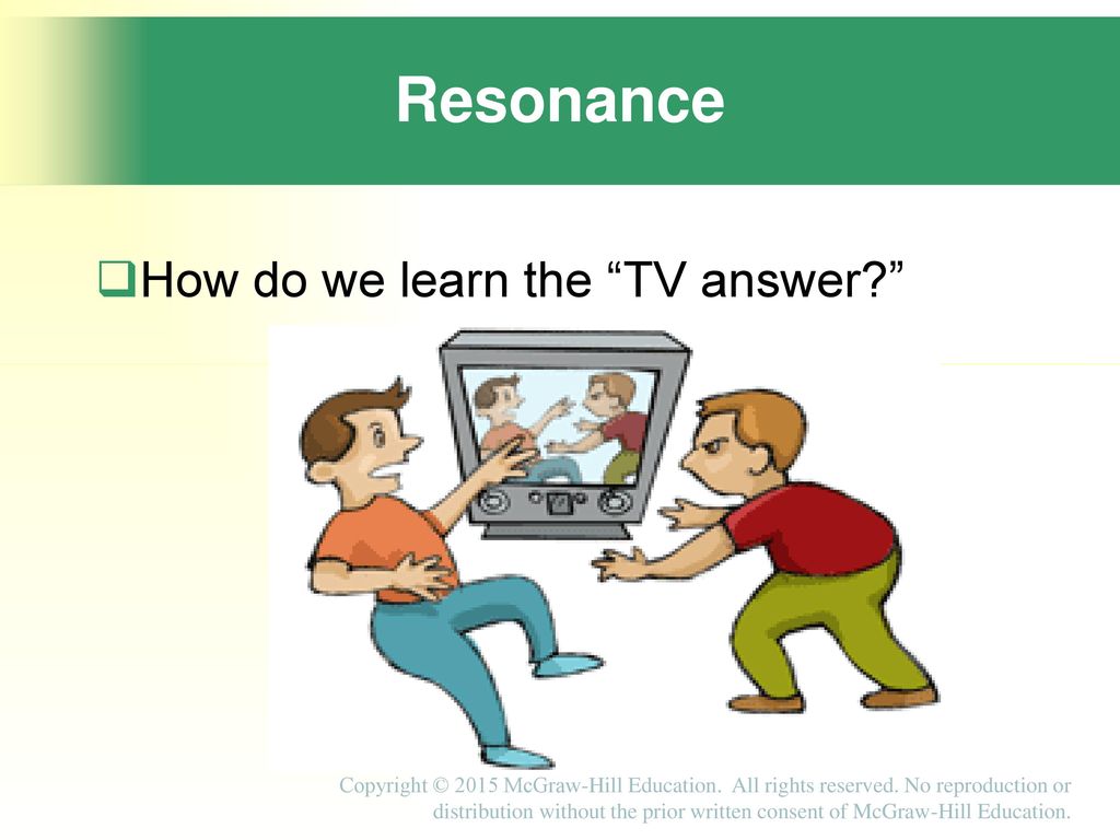 Resonance How do we learn the TV answer