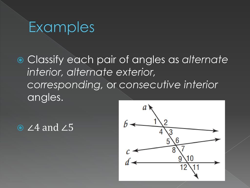 Parallel Lines And Transversals Ppt Download