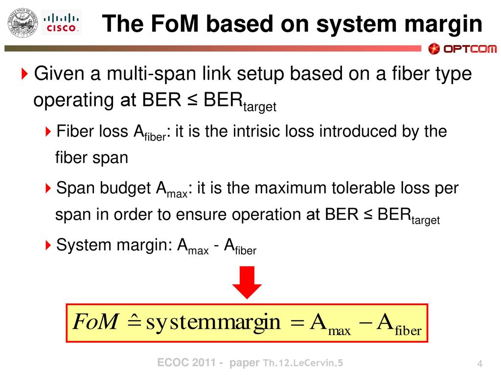 The FoM based on system margin