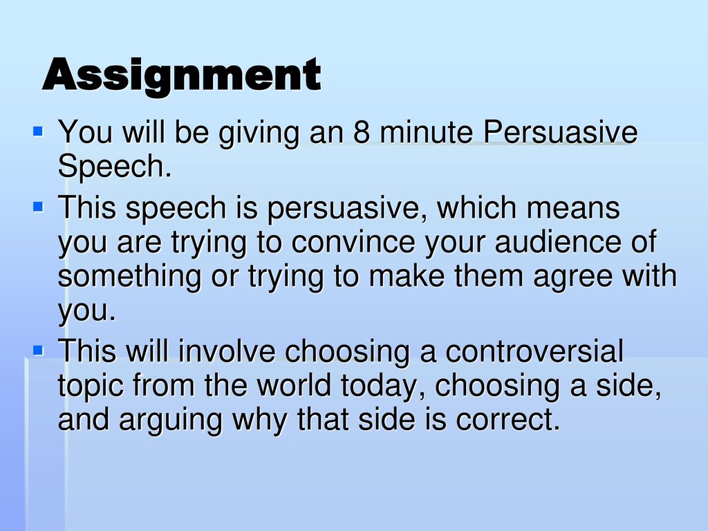 how to make a persuasive speech