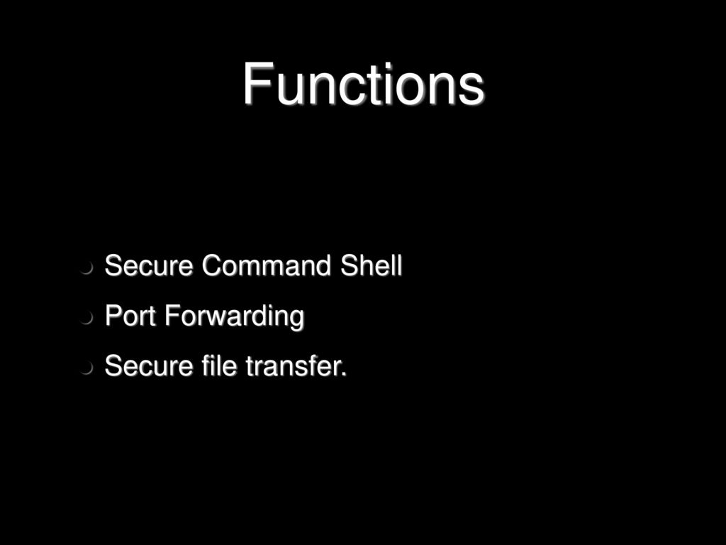 SECURE SHELL MONIKA GUPTA COT ppt download