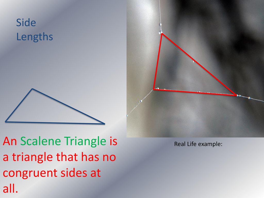 Scalene Right Triangle In Real Life