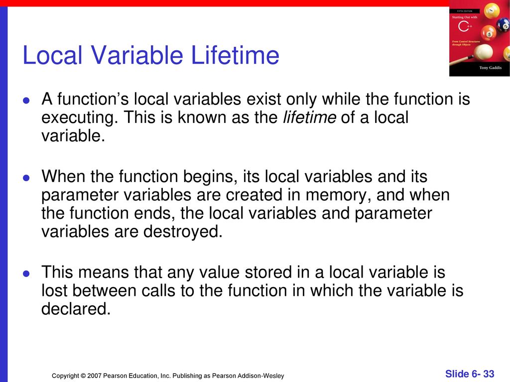 Local Variable Lifetime