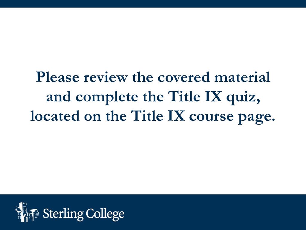 Title IX Course