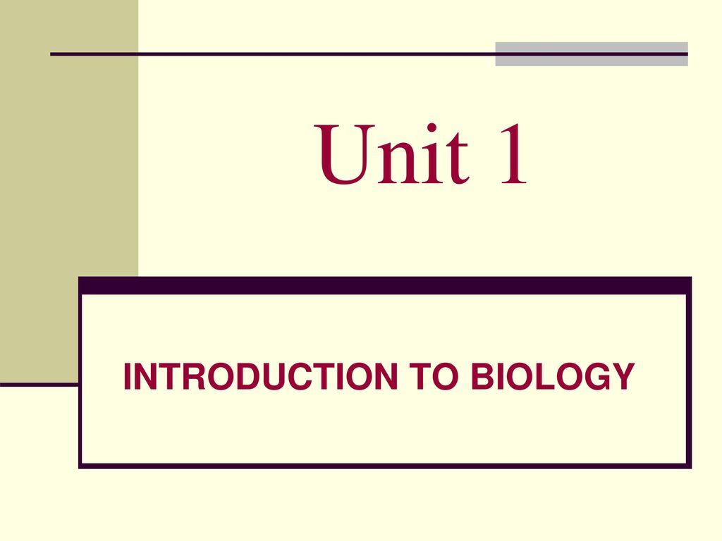 INTRODUCTION TO BIOLOGY - ppt download