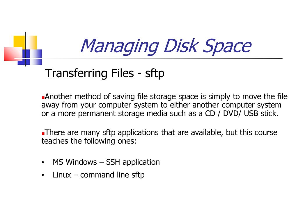 Bif713 managing disk space ppt download