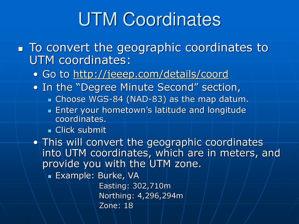 Project 1: Coordinates and Projections - ppt download