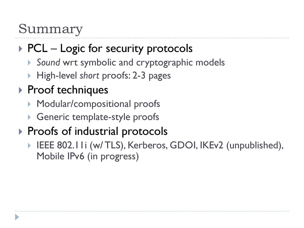 Protocol composition logic ii ppt download