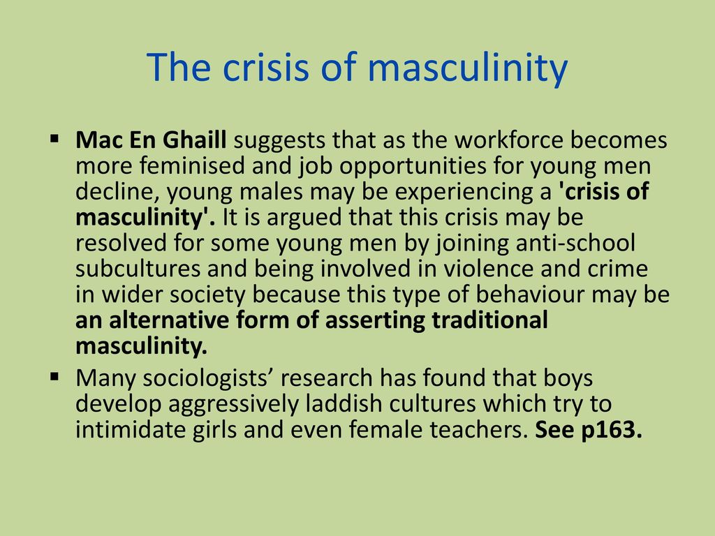 crisis of masculinity sociology