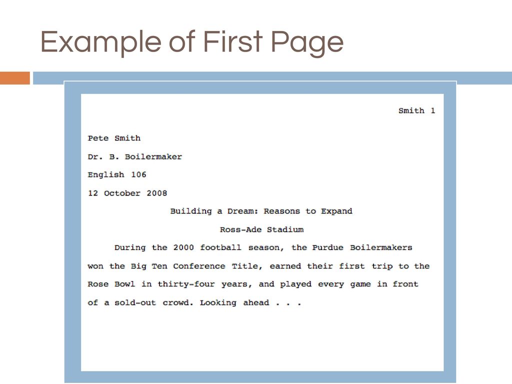 Intro to mla and page layout ppt download