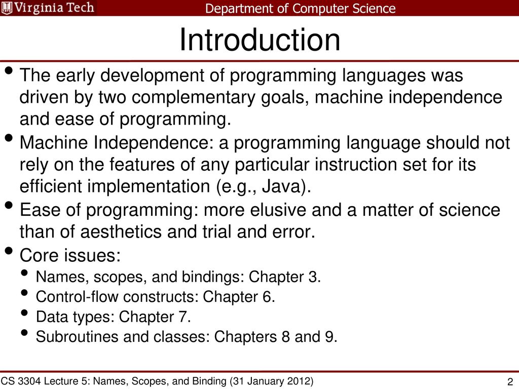 CS 3304 Comparative Languages - ppt download