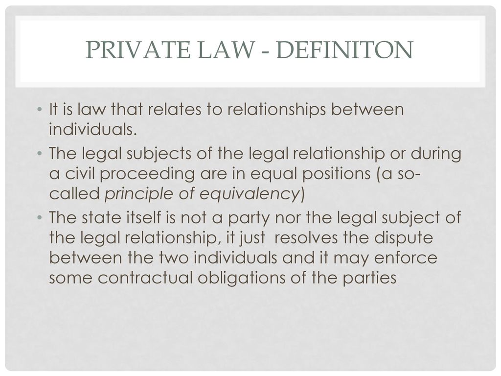 Public And Private Law František Halfar Ppt Download