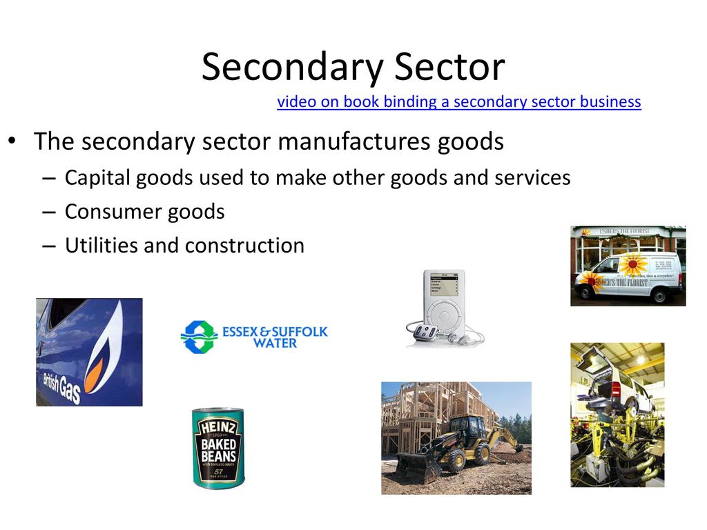 what is secondary sector in business