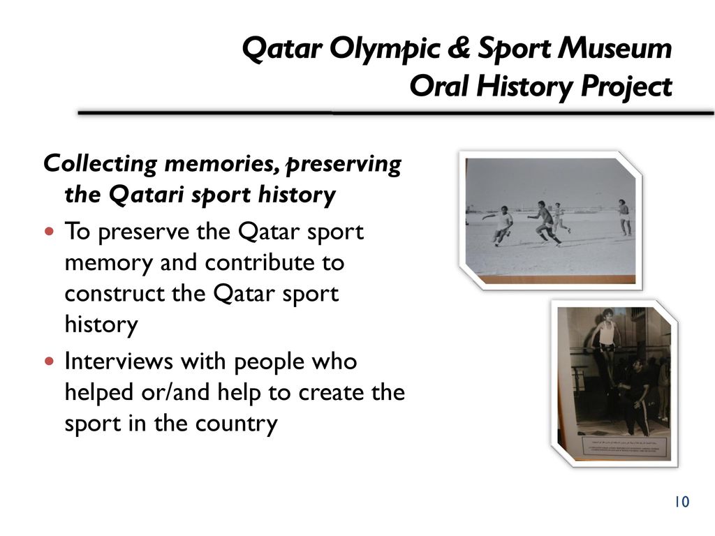 يلا (Lets go!): Oral History Project for Sport History in Qatar by