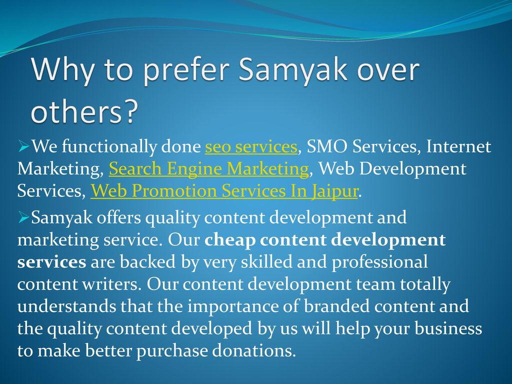 Why to prefer Samyak over others