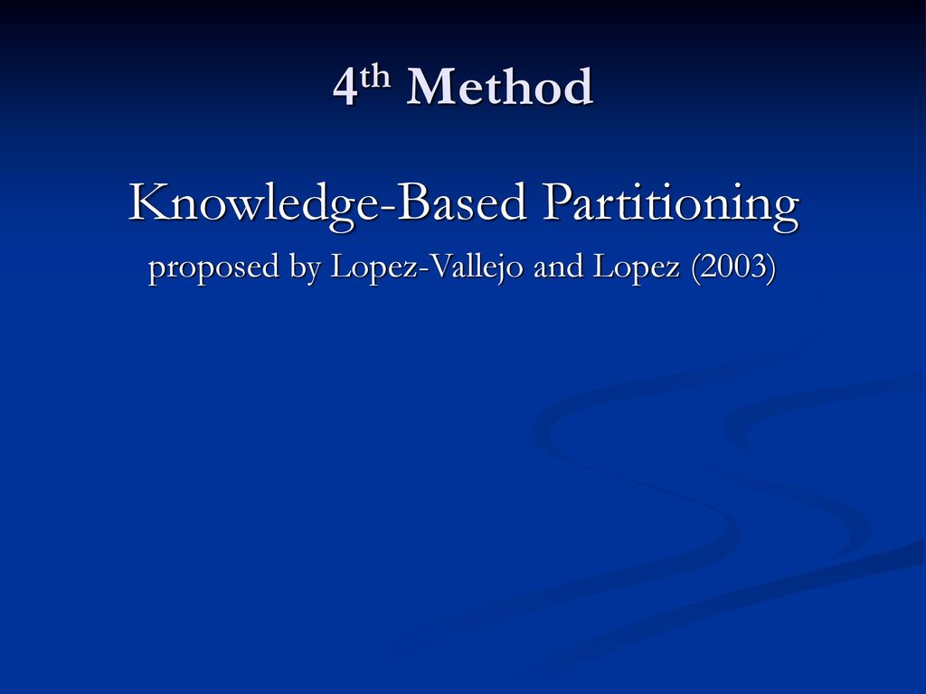 Knowledge-Based Partitioning