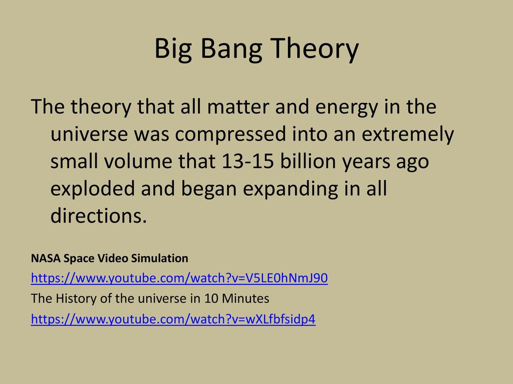 Chapter 30 Section 4 Big Bang Theory. - ppt download