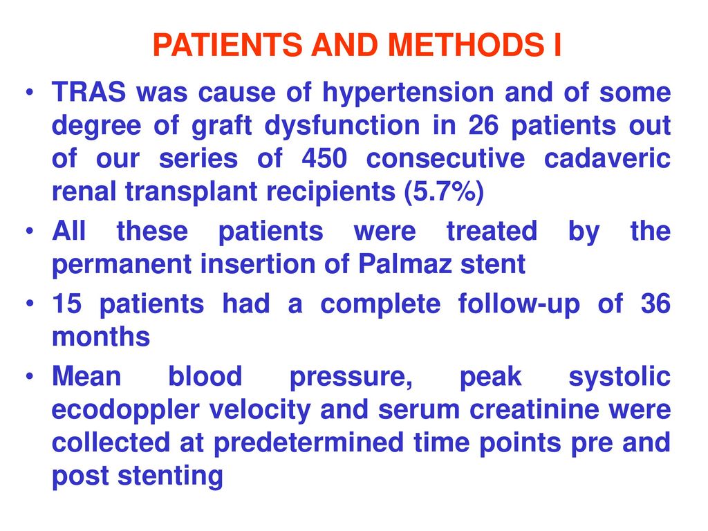PATIENTS AND METHODS I