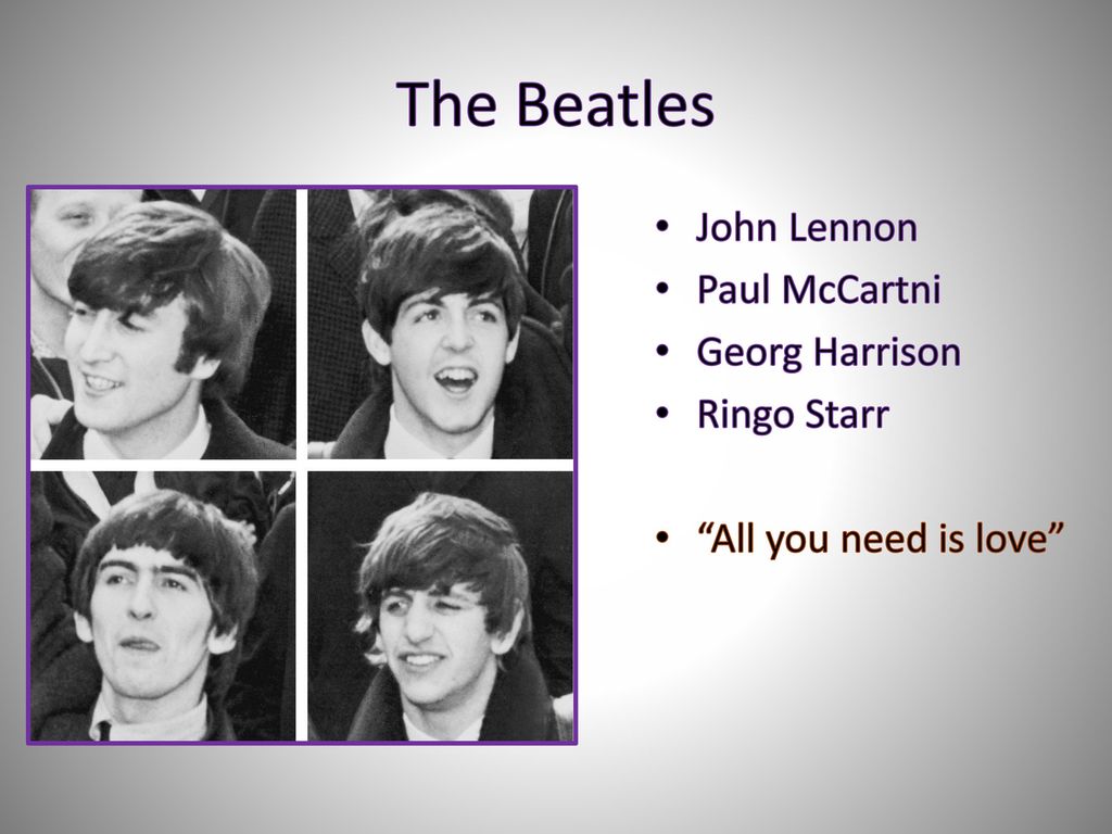The Beatles John Lennon Paul McCartni Georg Harrison Ringo Starr