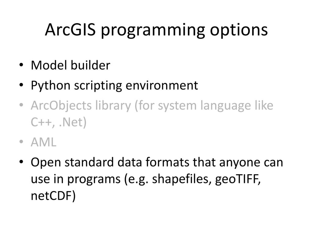 Extending ArcGIS using programming - ppt download
