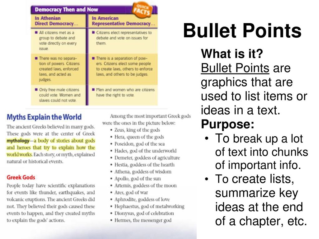 Bullet Points What is it