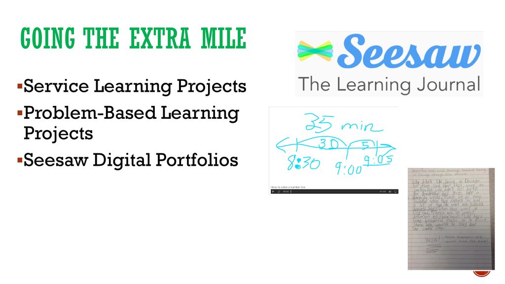 Going the extra mile Service Learning Projects