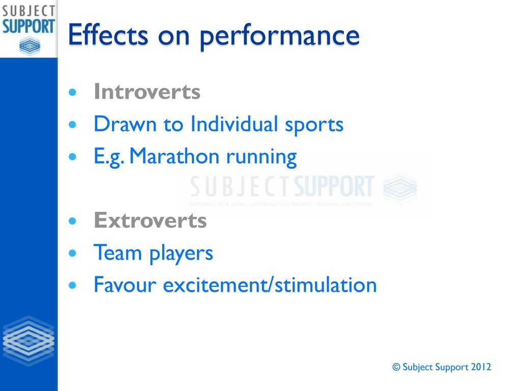 explain the effects of personality on sports performance