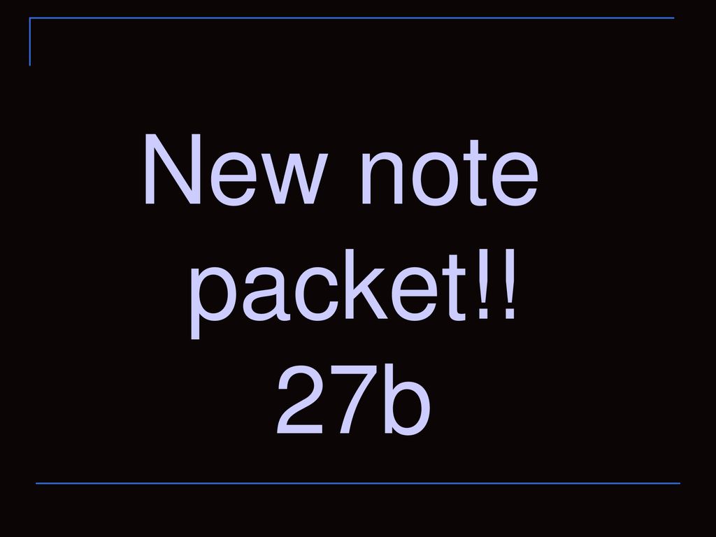 New note packet!! 27b