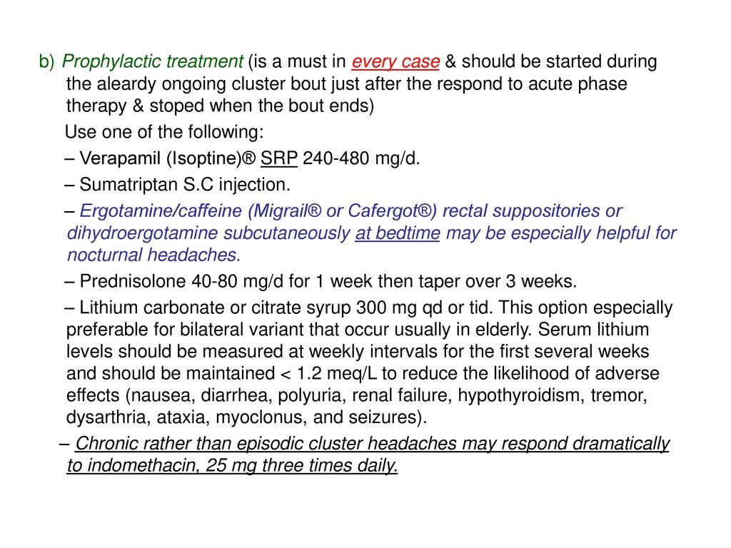 Cluster Headache Two types: ppt download
