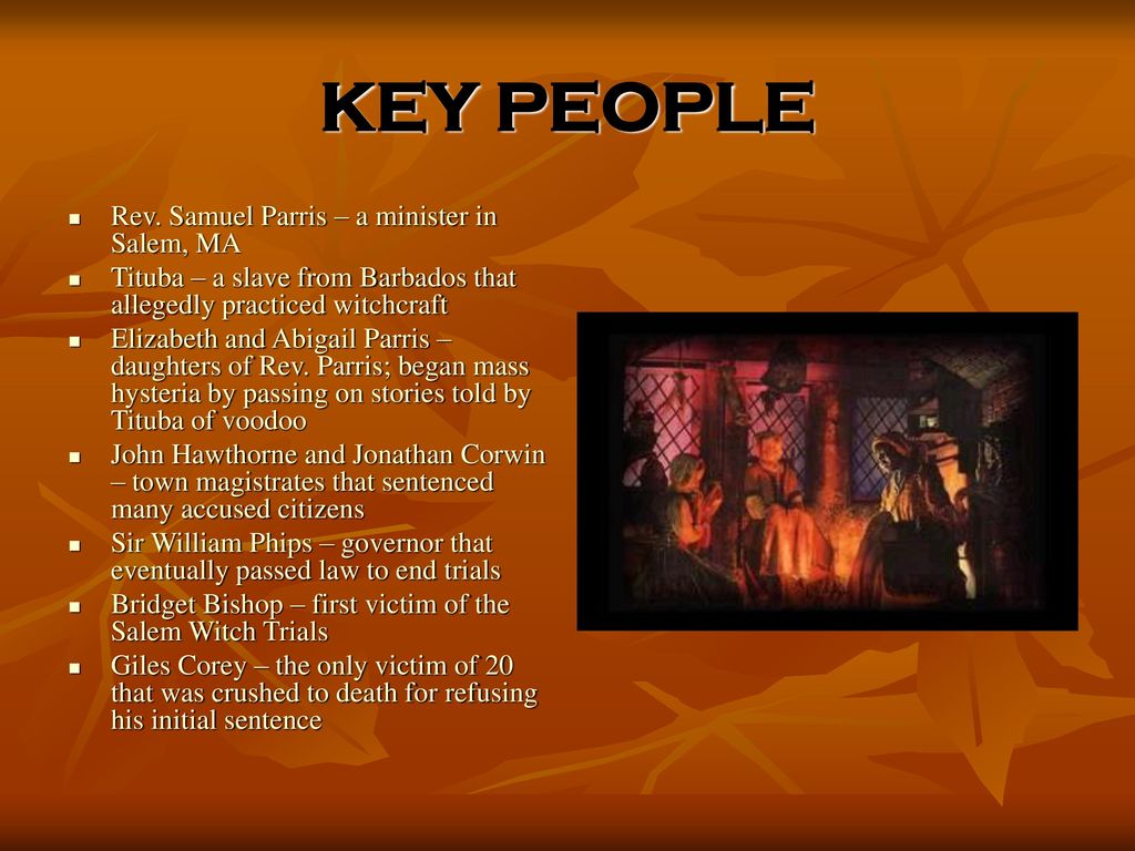 SALEM WITCH TRIALS The purpose of this webquest is to research the ...