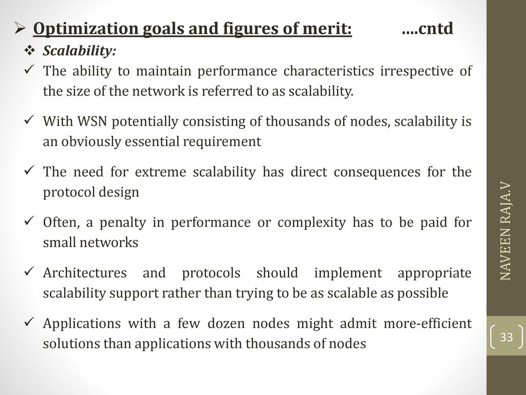 Optimization goals and figures of merit: ….cntd