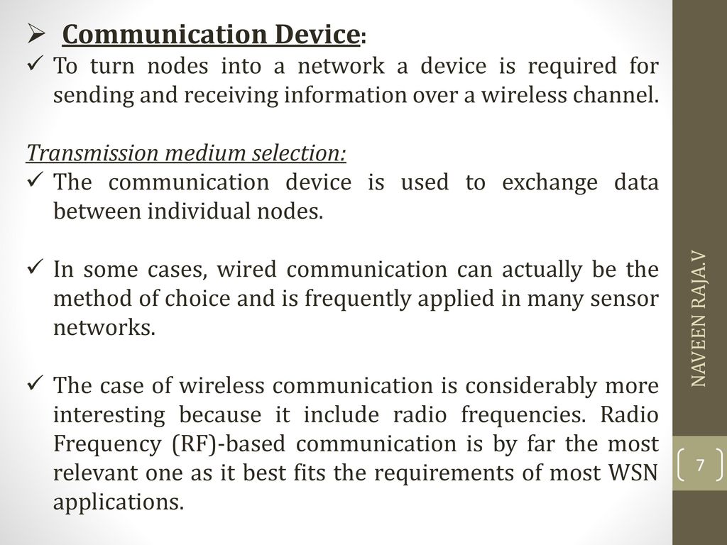 Communication Device: