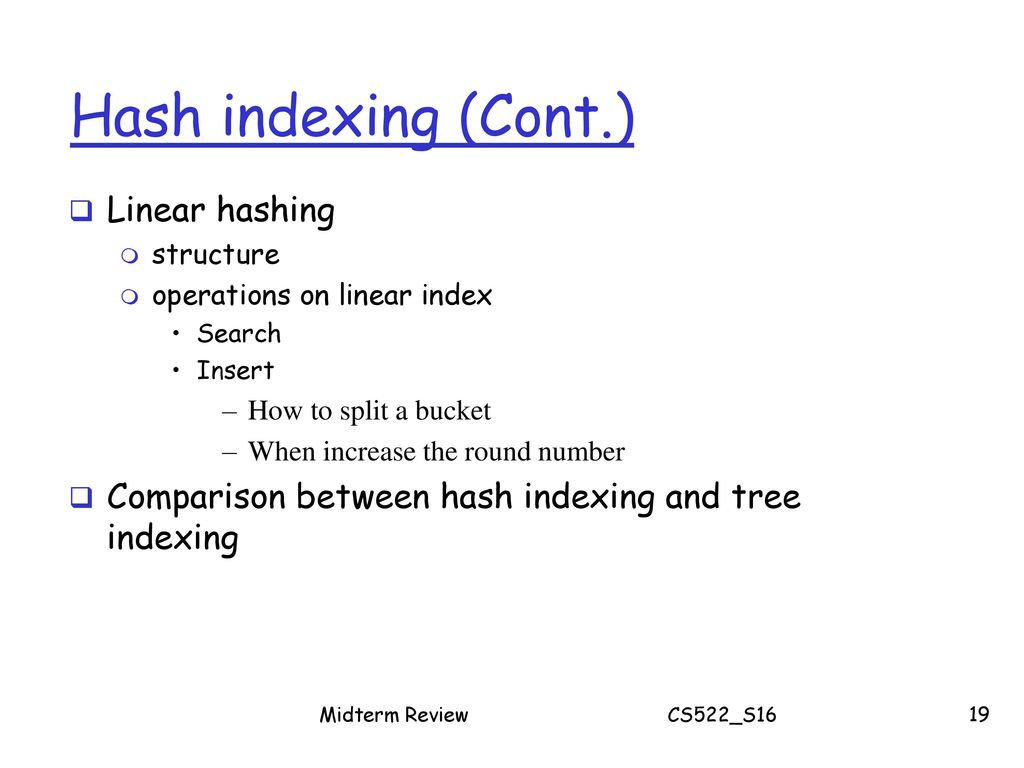 CS522 Advanced database Systems - ppt download