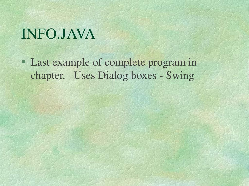 Designing a User Interface with Swing - ppt download