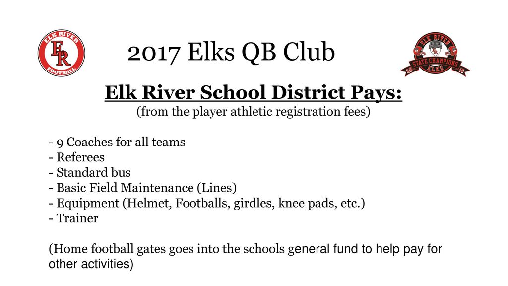 Elks QB Club Supporting Team ppt download