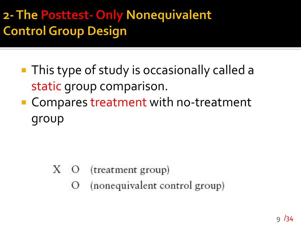 static group comparison design example