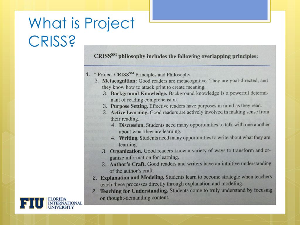 Reading for biology the beginnings of disciplinary literacy at fiu