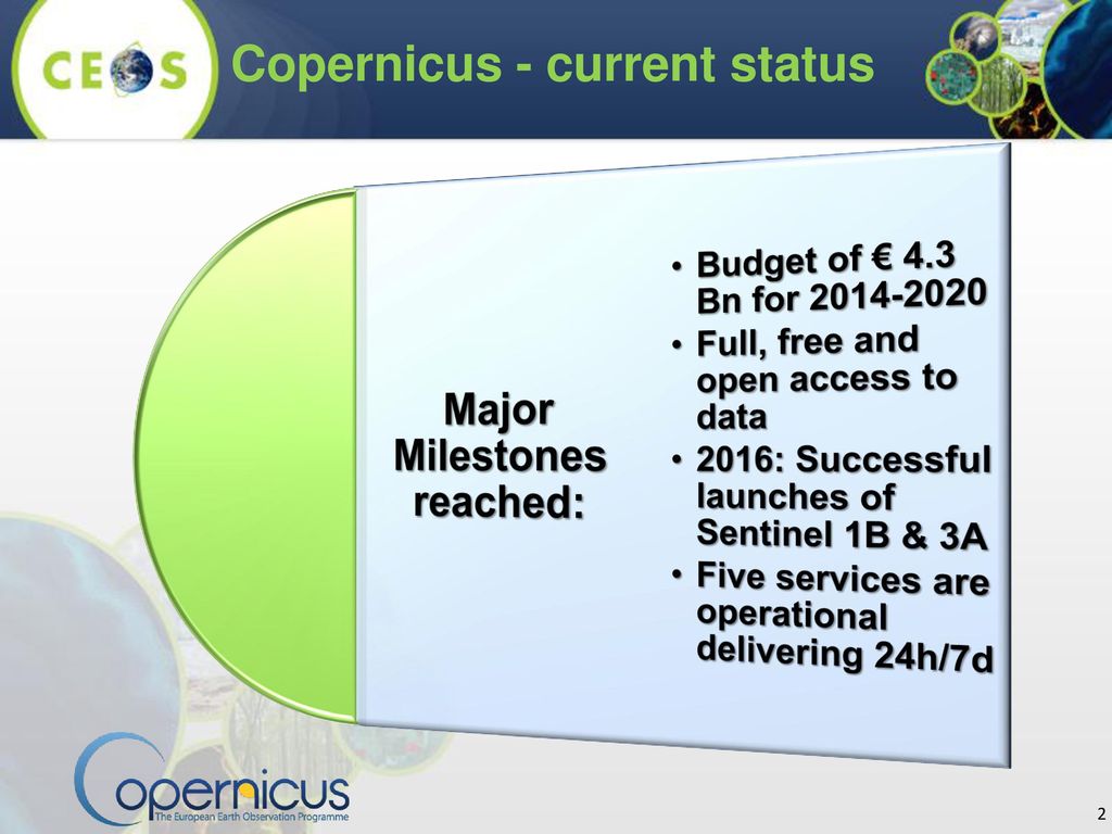 Copernicus Programme European Commission CEOS Plenary ppt download